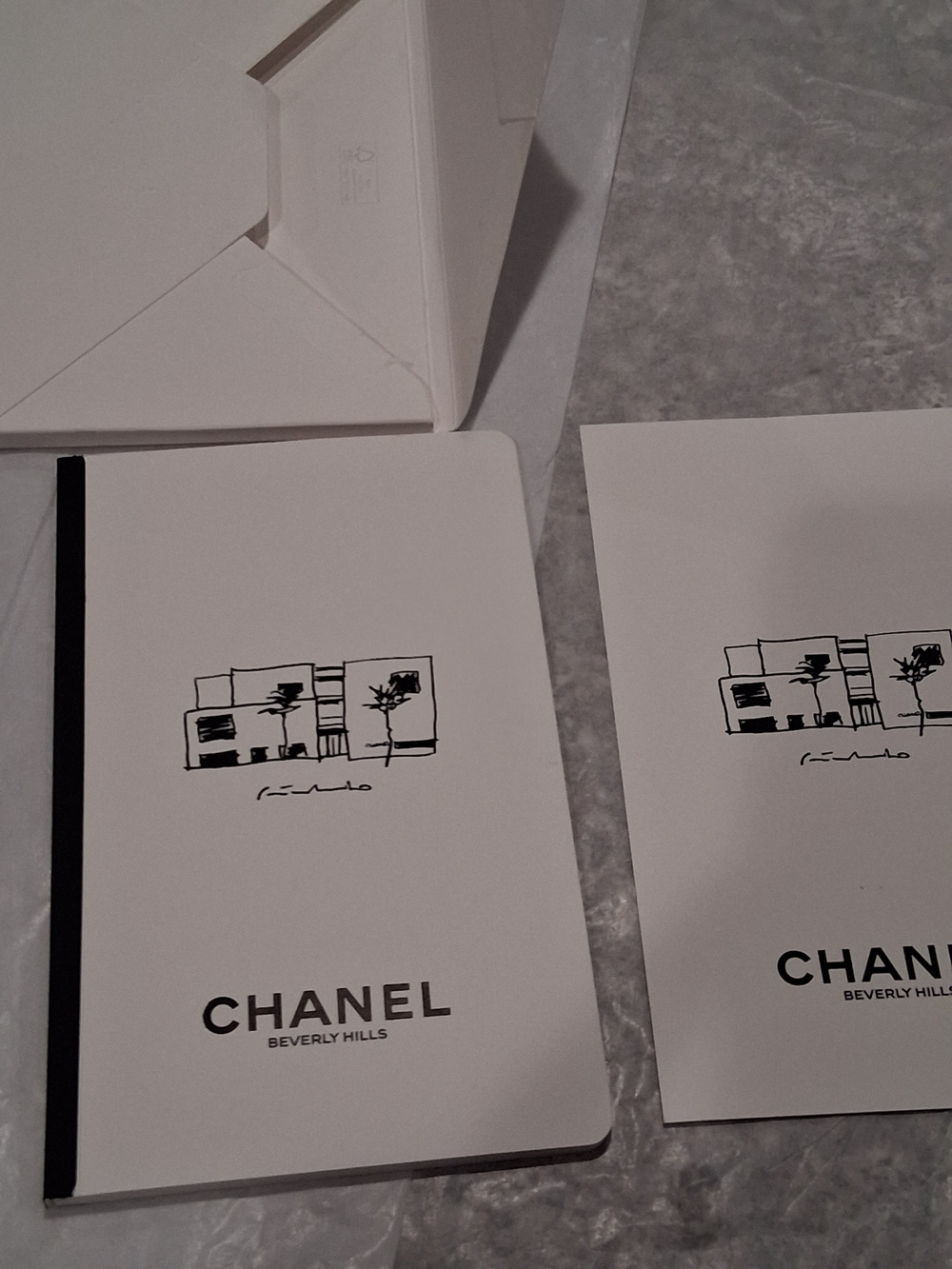 CHANEL VIP/GWP White Notebook with Black Logo and Elastic